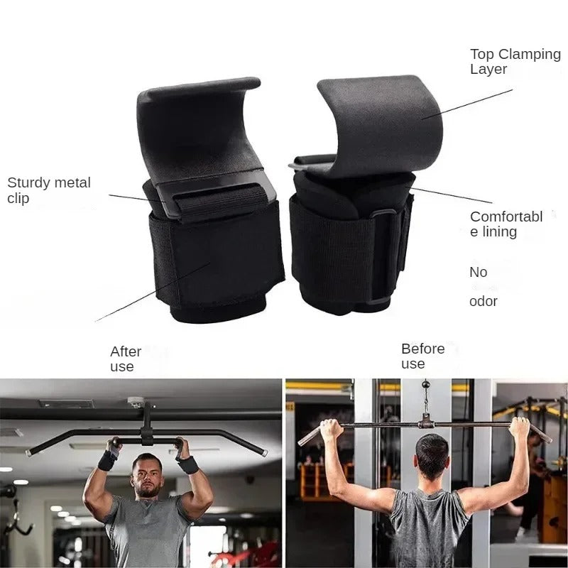 Non-Slip Weight Lifting Hooks